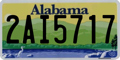 AL license plate 2AI5717