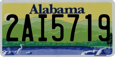 AL license plate 2AI5719