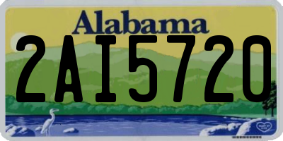 AL license plate 2AI5720