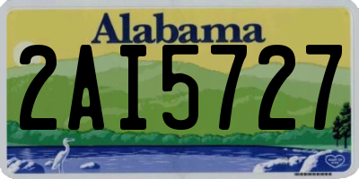AL license plate 2AI5727