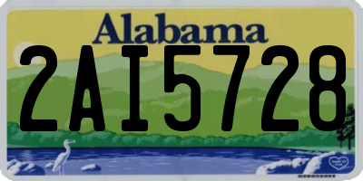 AL license plate 2AI5728