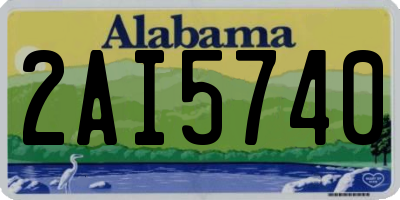 AL license plate 2AI5740