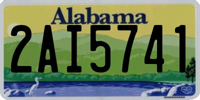 AL license plate 2AI5741