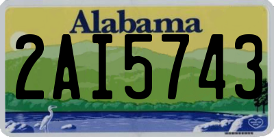 AL license plate 2AI5743
