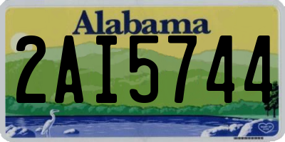 AL license plate 2AI5744