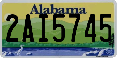 AL license plate 2AI5745