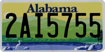 AL license plate 2AI5755