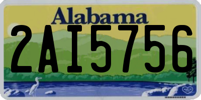 AL license plate 2AI5756