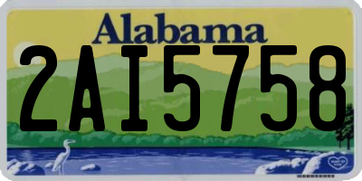 AL license plate 2AI5758