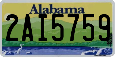 AL license plate 2AI5759