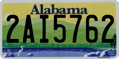 AL license plate 2AI5762