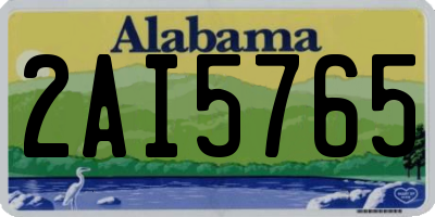 AL license plate 2AI5765