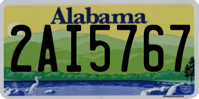 AL license plate 2AI5767
