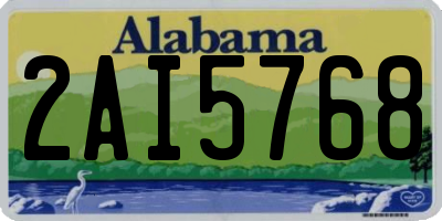 AL license plate 2AI5768