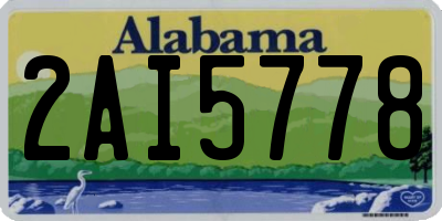 AL license plate 2AI5778