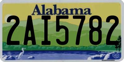 AL license plate 2AI5782