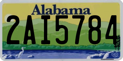 AL license plate 2AI5784