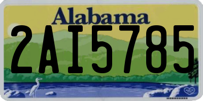 AL license plate 2AI5785