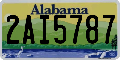 AL license plate 2AI5787