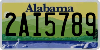 AL license plate 2AI5789
