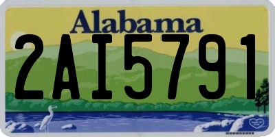 AL license plate 2AI5791