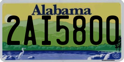 AL license plate 2AI5800