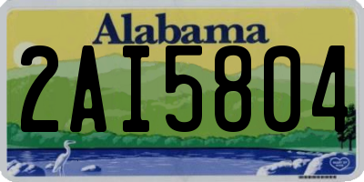 AL license plate 2AI5804