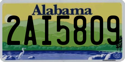 AL license plate 2AI5809