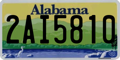 AL license plate 2AI5810
