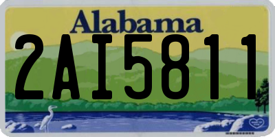AL license plate 2AI5811