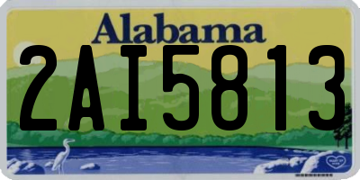 AL license plate 2AI5813