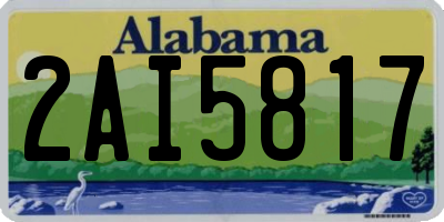 AL license plate 2AI5817