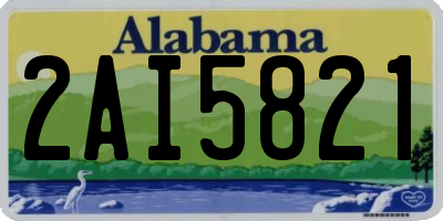 AL license plate 2AI5821
