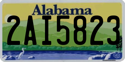 AL license plate 2AI5823