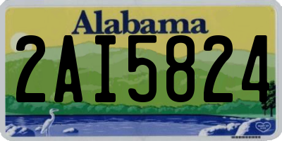 AL license plate 2AI5824
