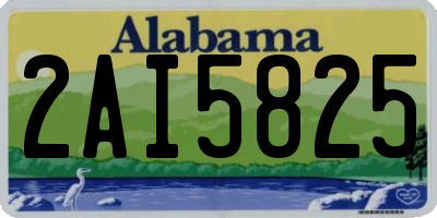 AL license plate 2AI5825