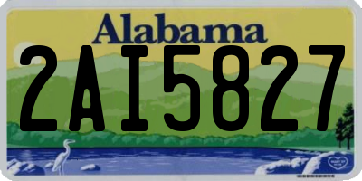AL license plate 2AI5827