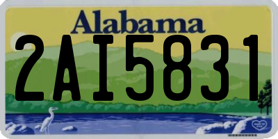 AL license plate 2AI5831