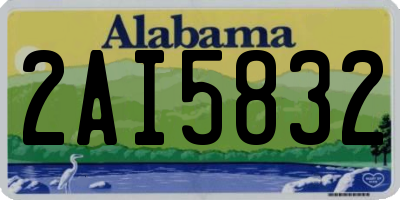 AL license plate 2AI5832