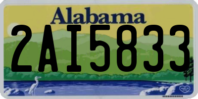 AL license plate 2AI5833
