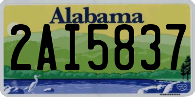 AL license plate 2AI5837