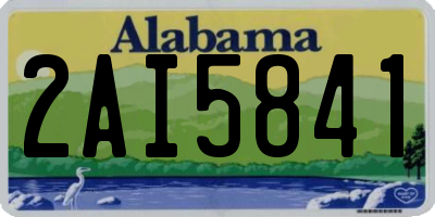 AL license plate 2AI5841