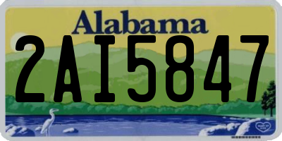AL license plate 2AI5847
