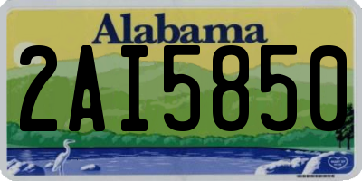 AL license plate 2AI5850
