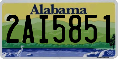 AL license plate 2AI5851
