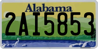 AL license plate 2AI5853