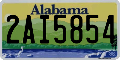 AL license plate 2AI5854