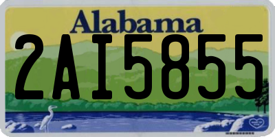 AL license plate 2AI5855