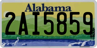 AL license plate 2AI5859