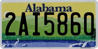 AL license plate 2AI5860